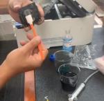 Wellgler 5.11" Foam Cleaning Swabs for Electronics, Cameras, Optics or Inkjet Printers, Foam Swabs, Printhead Cleaning (100 Orange)