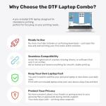 RocRow L8058 DTF Printer Machine with XP600 Printhead, A4 DTF Printer Bundle with Pre-Installed Laptop for DIY T Shirt Printing, Auto Cleaning for DIY & Custom Printing,White Ink Mixing, L8