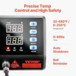 VEVOR 8 in 1 Heat Press Machine 15x15 Inch, 360° Swing Away Shirt Press Machine - Digital Professional Heat Transfer Tshirt Press Machine, Sublimation Heat Press for T Shirts Hat Cap Mug Plate Blue