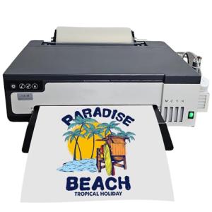 SHENGJINSH DTF Printer Machine, A4 XP600 T-Shirt Printing Machine with Double Printing Speed, 5760 * 1440dpi, White Ink Mixing System and Auto Cycle Cleaning, Direct to Film Printers