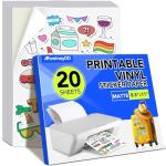 20 PCS Waterproof Printable Vinyl Sticker Paper 8.5"x11