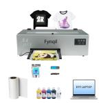 Fynqil A4 DTF Printer and Laptop Pre-Installation for Beginners, A4 L805 DTF Transfer Printing Machine for DIY T-Shirts Garment with White Ink Circulation and Automatic Cleaning