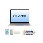 Fynqil A4 DTF Printer and Laptop Pre-Installation for Beginners, A4 L805 DTF Transfer Printing Machine for DIY T-Shirts Garment with White Ink Circulation and Automatic Cleaning