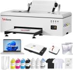 InkSonic R1390 DTF Printer A3, 13" Width DTF Transfer Printer Bundle with Heat Press Machine, Direct to Film, White Ink Circulation System, Multi-Material Compatible,Custom T-Shirt Printing Machine