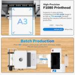 INKSONIC A3+ DTF Printer with F1080 Anti-Clog Printhead, 13" T-Shirt Printer Machine Bundle with Laptop & Supply, 2X Faster Than L1800/R1390, 2026 Upgraded H13 with CISS & 24/7 Auto Maintenance