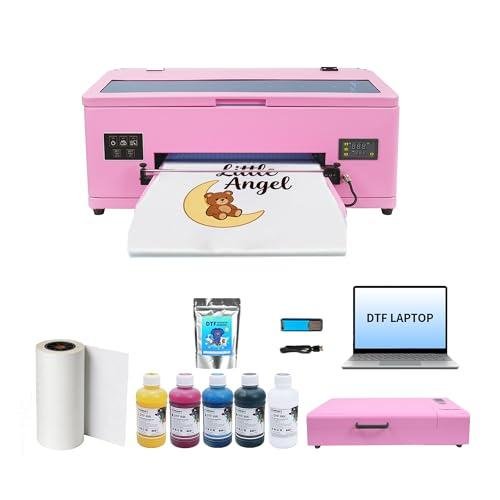 Fynqil A3 R1390 DTF Printer and Oven Bundle, A3 Transfer Printing Machine for DIY Print T-Shirts Apparel with White Ink Systems & Auto Cleaning (Printer + Oven +Laptop + 5x250ml Ink + Film)