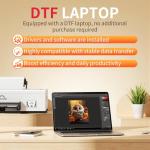 RAINBOWDGT R1390 DTF Printer, A3 T-Shirt Printing Machine with Laptop Bundle, 13" DTF Apparel Printer, Direct to Film Heat Transfer, Suitable for Cotton, Denim, Canvas