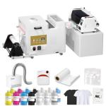 InkSonic Dual XP600 DTF Printer Bundles, 2 Heads XP600 DTF Printer Machine with Powder Shaker & Dryer, Air Purifier, Automatic Maintenance and Curing, Direct to Film Transfer for Custom Printing