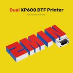 InkSonic Dual XP600 DTF Printer Bundles, 2 Heads XP600 DTF Printer Machine with Powder Shaker & Dryer, Air Purifier, Automatic Maintenance and Curing, Direct to Film Transfer for Custom Printing