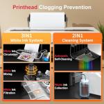 RAINBOWDGT R1390 DTF Printer, A3 T-Shirt Printing Machine Bundle, 13" DTF Apparel Printer, Direct to Film Heat Transfer, Suitable for Cotton, Denim, Canvas