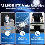 InkSonic L13 DTF Printer with Powder shaker & Dryer, Laptop and Air Purifier Bundle, Fast XP600 Printhead, A3 L18050 DTF Printer, 13" Easy Lightweight T shirt Transfer Printing Machine, Direct to Film