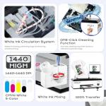 JeetLuo L1800 DTF Printer, A3 DTF Transfer Printing Machine, 13'' T-Shirt Clothing Printing Machine, Direct to Film Printing (Includes Printer+Oven+Heat Press+Consumables)