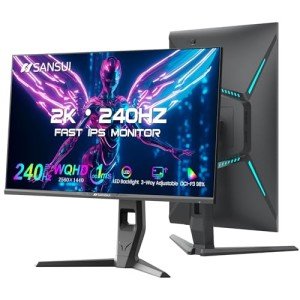 SANSUI 27" WQHD 240Hz Gaming Monitor with FreeSync