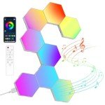 NIUCOO 8-Pack RGB Hexagon LED Gaming Lights