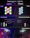 NIUCOO 8-Pack RGB Hexagon LED Gaming Lights