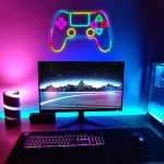 RGB LED Gamepad Neon Sign for Gamers