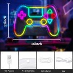 RGB LED Gamepad Neon Sign for Gamers