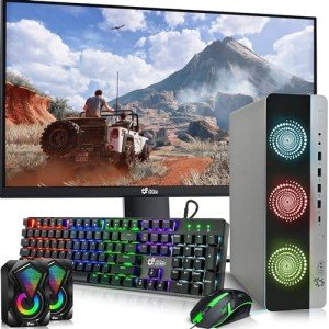HP RGB Gaming PC with Monitor & Core i7