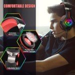 Ozeino 7.1 Surround Sound Gaming Headset - Red