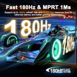 SANSUI 24" Curved Gaming Monitor - 180Hz, FHD