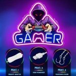 Kavaas Neon Gamer Sign for Room Decor