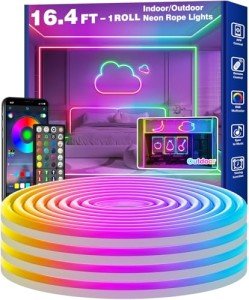16.4Ft RGB Neon Rope Lights for Gaming Decor