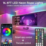 16.4Ft RGB Neon Rope Lights for Gaming Decor
