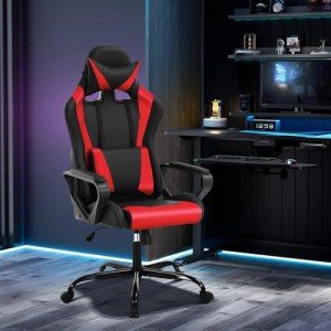 Ergonomic Gaming Chair with Massage and Lumbar Support