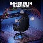 GTPLAYER Ergonomic Gaming Chair with Speakers and Footrest