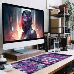 Japanese Comic Gaming Mouse Pad 31.5x15.7 Inch