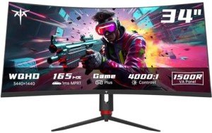 KTC 34" Ultrawide 165Hz Curved Gaming Monitor