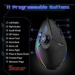 TRELC Ergonomic Gaming Mouse with 11 Buttons
