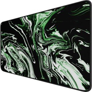Marble Green Extended Gaming Mouse Pad, Non-Slip