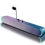 YMG USB Powered Gaming Soundbar Speakers with Mic