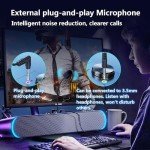 YMG USB Powered Gaming Soundbar Speakers with Mic