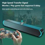YMG USB Powered Gaming Soundbar Speakers with Mic