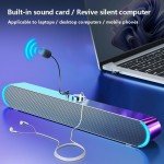 YMG USB Powered Gaming Soundbar Speakers with Mic