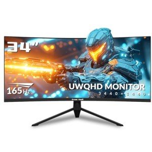 34" Curved Gaming Monitor, 165Hz, Ultrawide, 1ms
