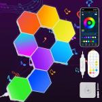 KORORO Smart RGB Hexagon LED Gaming Lights 8-Pack