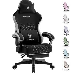 Dowinx Ergonomic Gaming Chair with Footrest and Lumbar Support