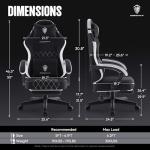 Dowinx Ergonomic Gaming Chair with Footrest and Lumbar Support