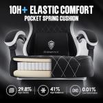 Dowinx Ergonomic Gaming Chair with Footrest and Lumbar Support