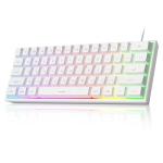 MageGee Mini 60% RGB Gaming Keyboard - White