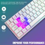MageGee Mini 60% RGB Gaming Keyboard - White
