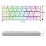 MageGee Mini 60% RGB Gaming Keyboard - White
