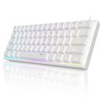 MageGee Mini 60% RGB Gaming Keyboard - White