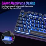 CHONCHOW Full Size Wired Gaming Keyboard with LED Backlight