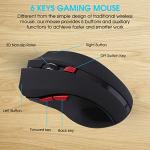 Wireless Gaming Mouse with 6 Adjustable DPI Keys