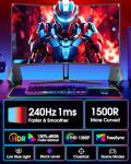 SANSUI 27-Inch Curved 240Hz Gaming Monitor