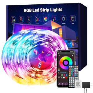 RGB LED Strip Lights Sync to Music, 150 ft